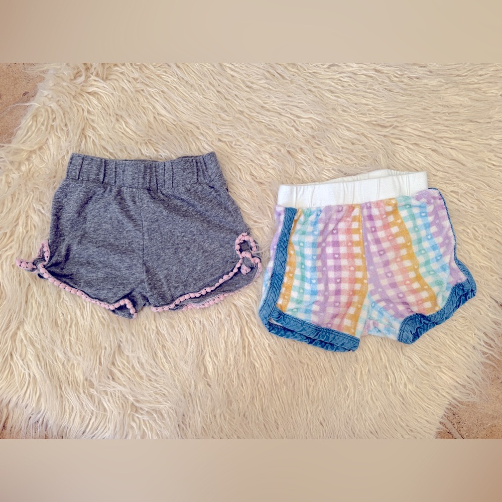 Kids' Miki Miette Gray and Multicolor Shorts Set
